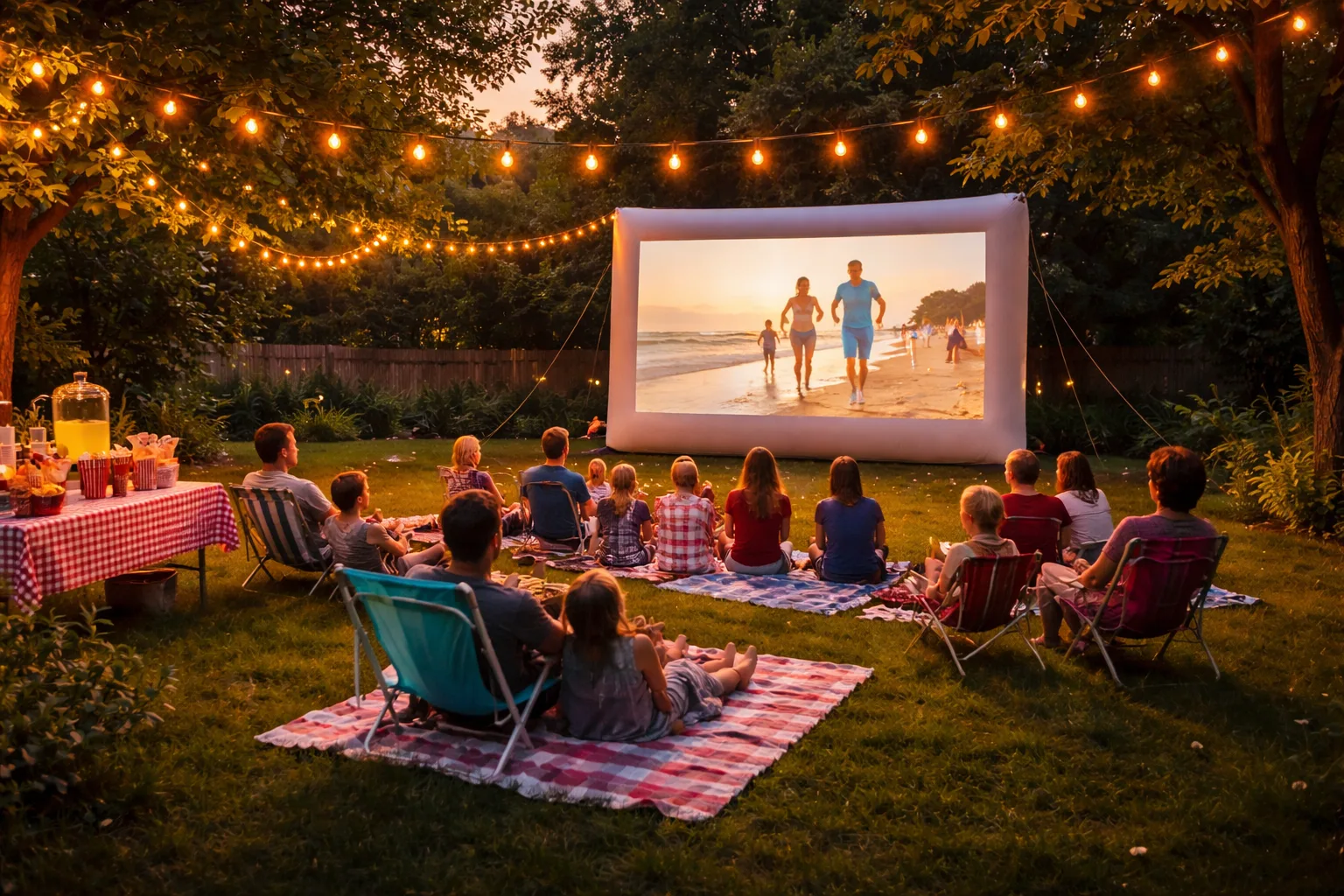 How to Host a Late Summer Outdoor Movie Night Party Your Whole Neighborhood Will Love