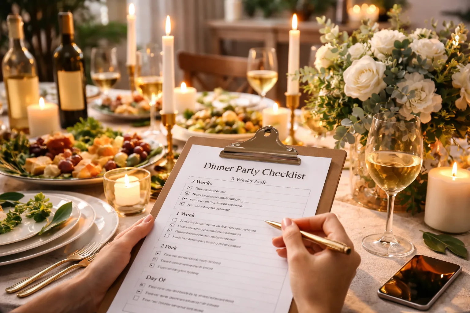 Dinner Party Checklist: A Host's Timeline