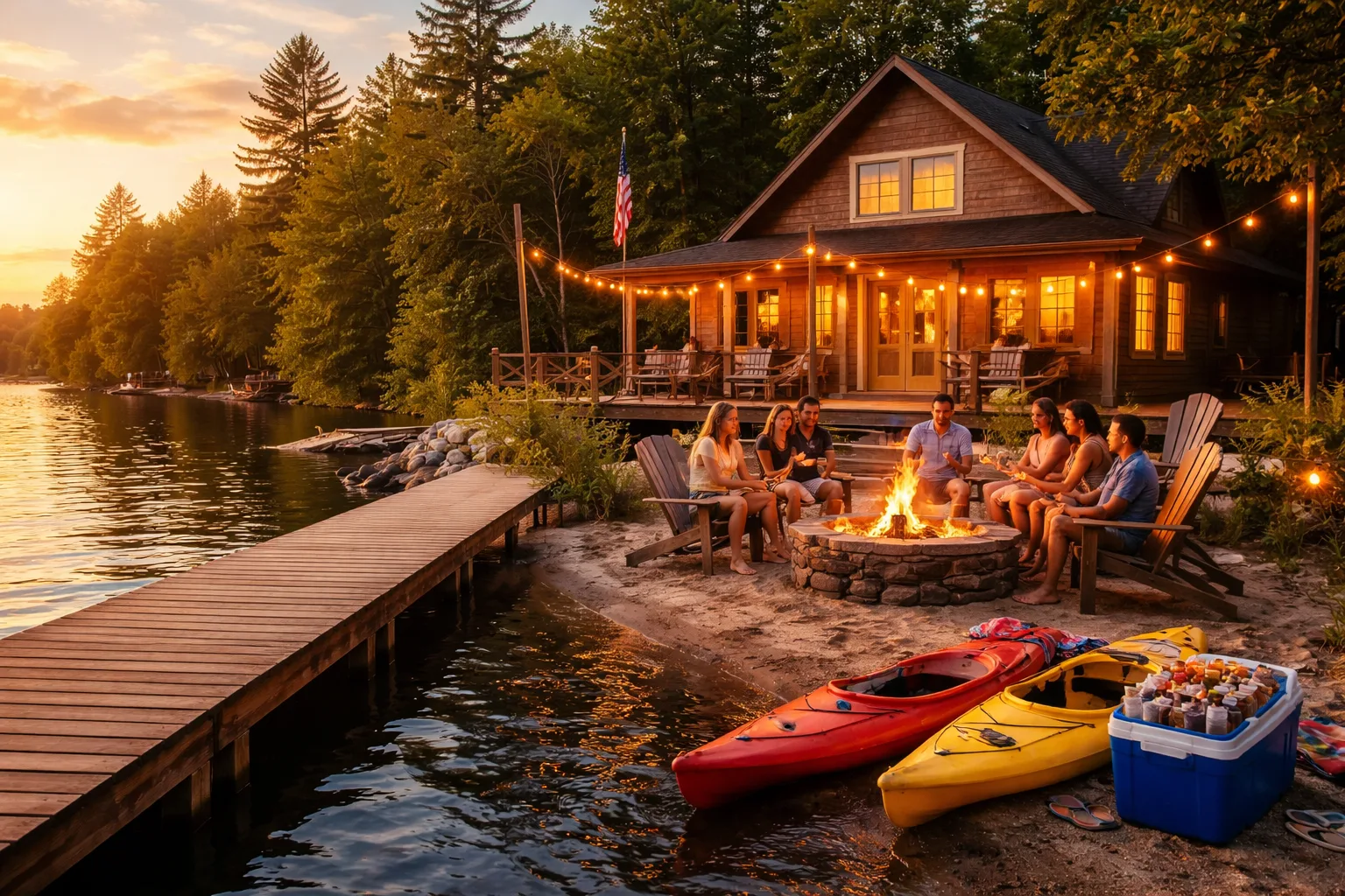 How to Plan a Labor Day Weekend Lake House Party That Every Guest Will Show Up To